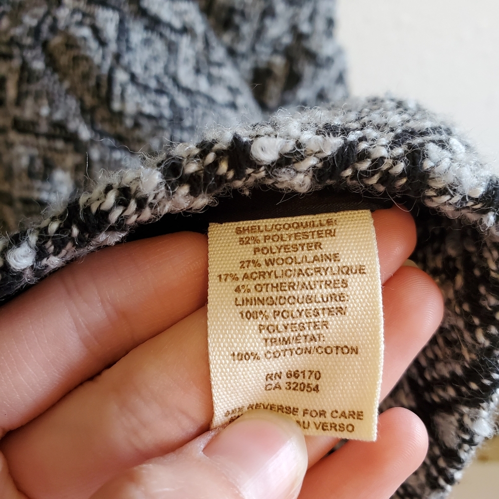 Free People Wool Patterned Button Down Peacoat 4 - image 8